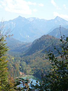 kalni, daba, Alpu, ezers, sammits, Panorama, zila
