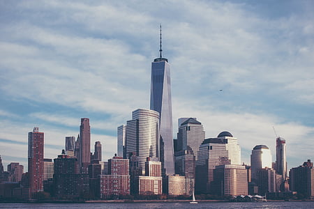 Världshandel centrerar, new york, byggnader, skyskrapa, arkitektur, USA, landmärke