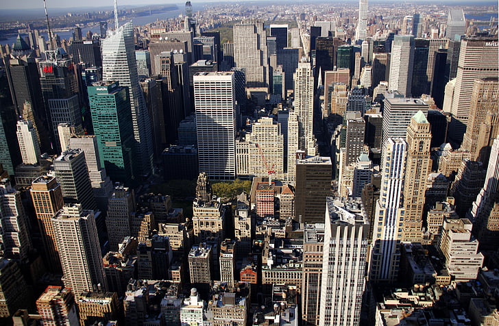 New york, obloha, město, městský, Manhattan, říše, orientační bod