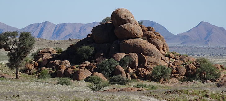 Namibie, Naukluft, Rock, kameny, krajina