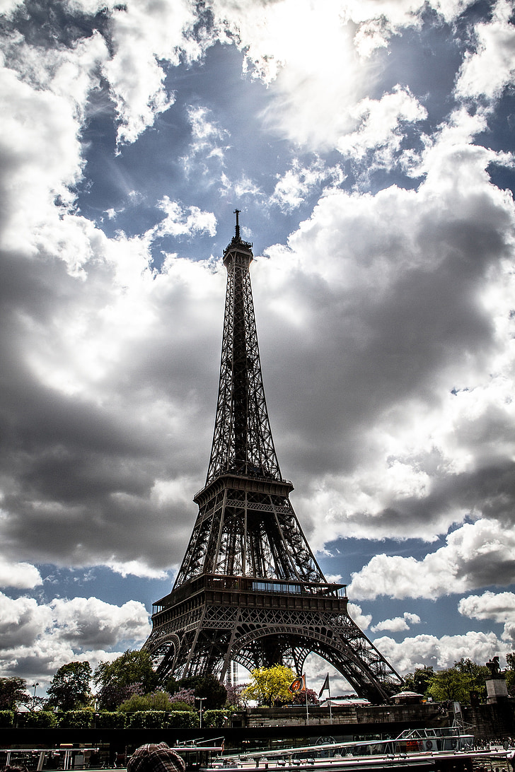 Eiffeltornet, Paris, Europa, Franska, symbol, byggnad, Europeiska