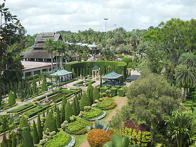 公園, ガーデン, ボタニカル, nongnooch, 熱帯, タイ, 屋外