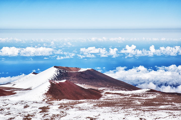 montagne, Hawaii, Mauna kea, Sommet, île, nature, paysage