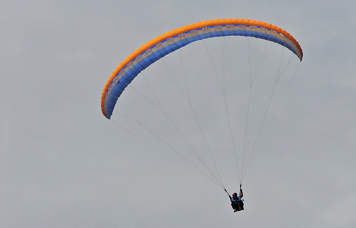 paragliding, paragliden, Parachute, kleurrijke, activiteit, sport, hemel