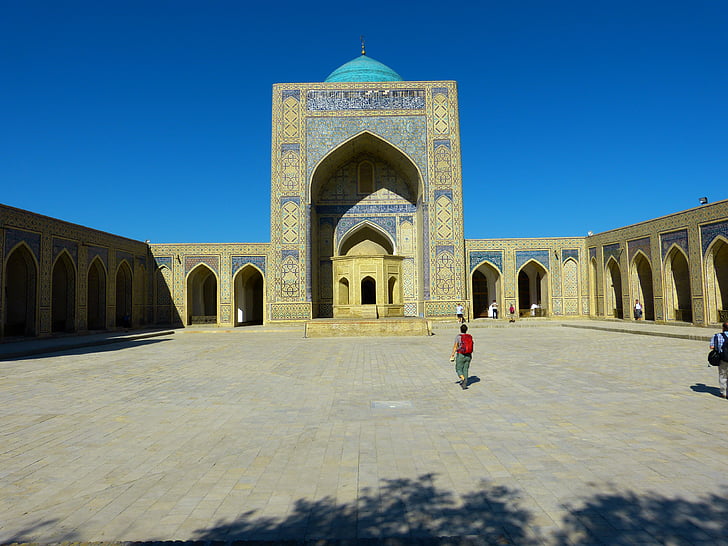 Bukhara, mošeja, Kalon mošejas islāma, pagalms, dome, ēka, arhitektūra