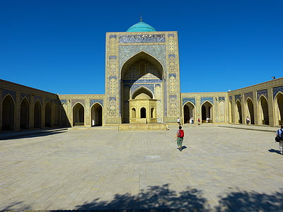 bukhara, mosque, kalon mosque islam, courtyard, dome, building, architecture