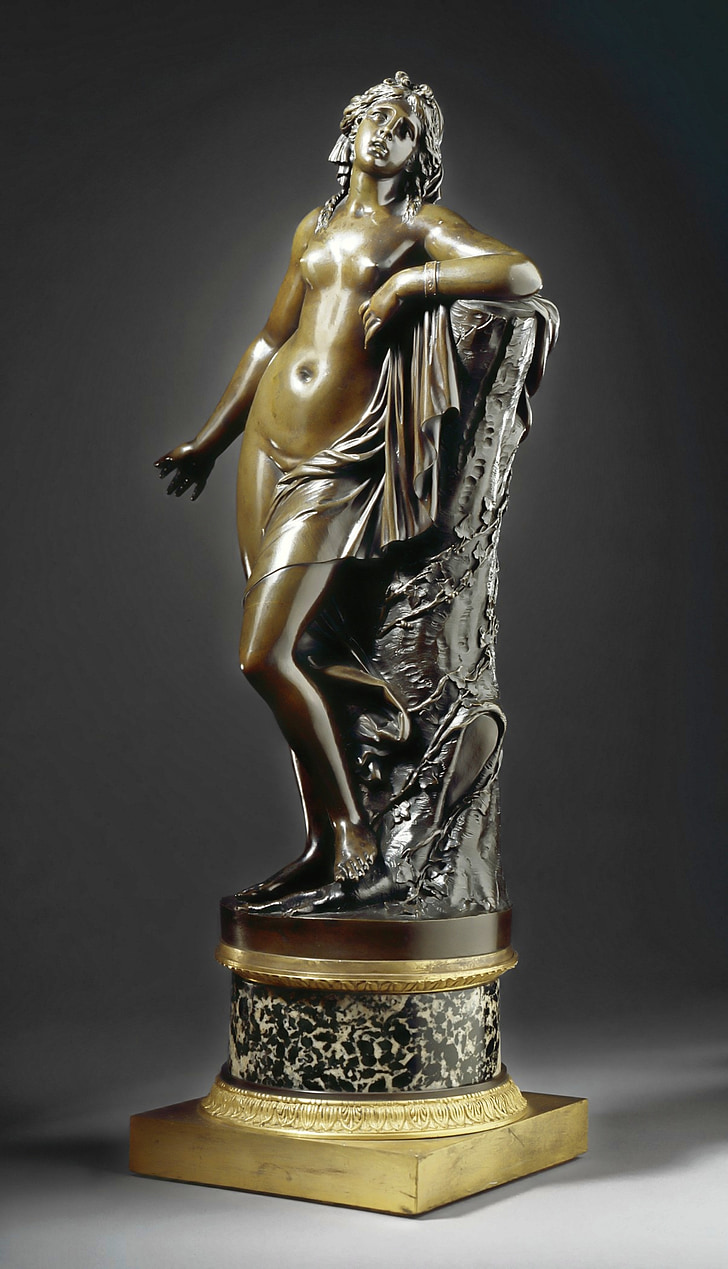 escultura, Cleòpatra, bronze, antiga, estàtua, vell, mobles