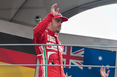 Formula 1, Fernando alonso, pilota, podio, Monza, festa, motori