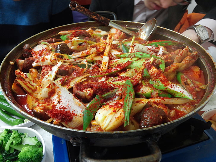 ayam bokeumtang, paha ayam, ayam, Makanan, memasak, bumbu, ayam korea