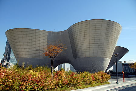 Songdo, incheon Koreja, stavbe, Songdo central park, Park, 0 zmagal morsko vodo, tri-žogo, arhitektura