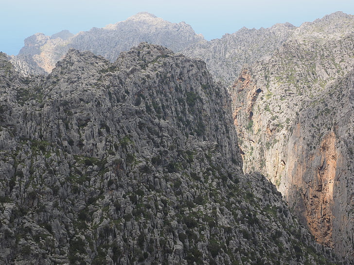 Karst området, Mallorca, Serra de tramuntana, fjell, Spania, Balearene, Coll dels ris