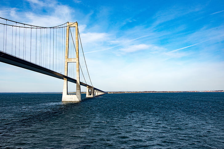 bridge, baltic sea, sky, famous Place, bridge - Man Made Structure, architecture, sea