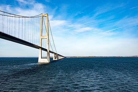 Podul, Marea Baltică, cer, celebra place, Podul - Omul făcut structura, arhitectura, mare