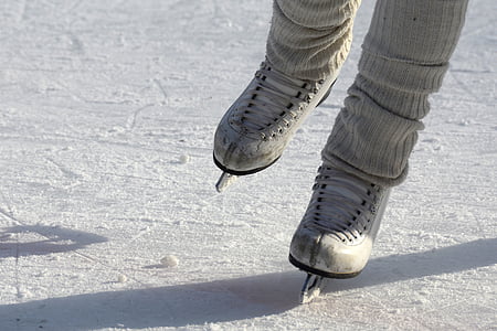 patins, patinage artistique, en voiture, sport, hiver, froide, Eisfeld