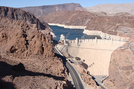 hooverdammen, Nevada, Vest, Dam, Hoover, Arizona, vannkraft