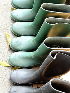 botas, zapatos de goma, al aire libre, zapatos jardín, plástico