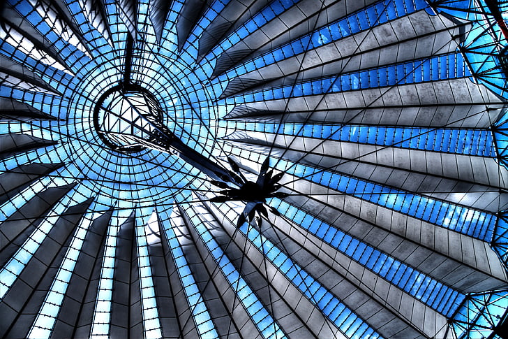 стъклен купол, Берлин, стъкло, налагане на, архитектура, сграда
