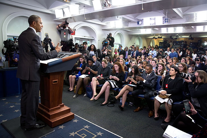 Président, Obama, Conférence de presse, BTS, behindscenes, dans les coulisses, Obamacare