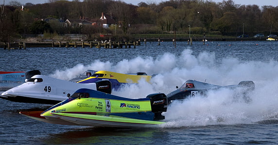 powerboats, oulton broad, summer, speed