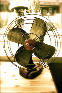 ventilateur, Air, cool, électrique, de refroidissement, Vintage, Retro