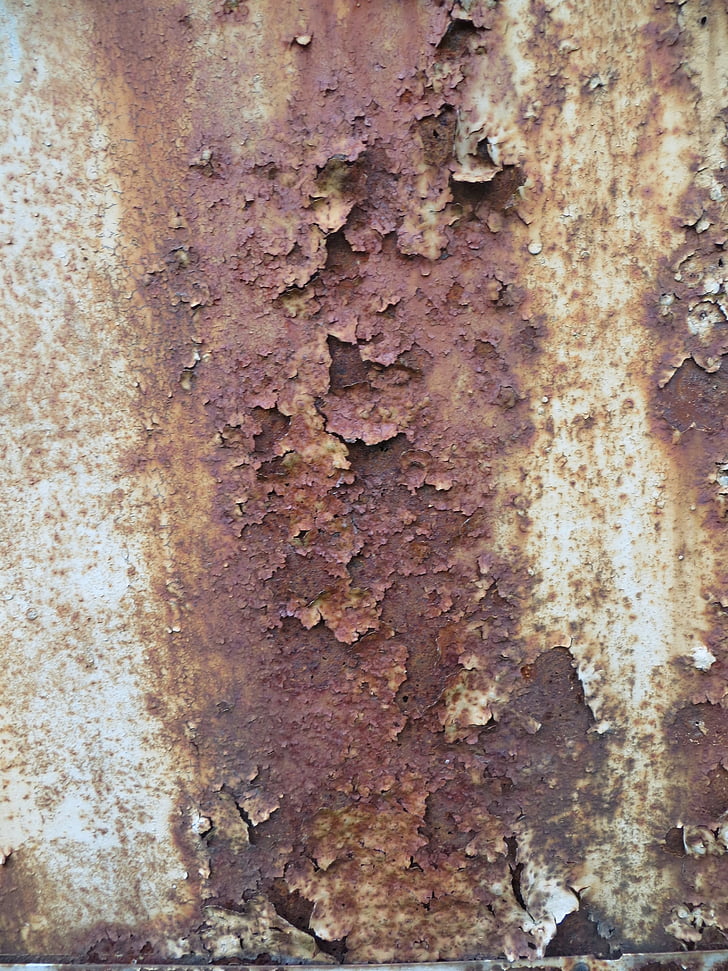 Rust, textúra, staré, kov, povrch, metalíza, poškodené