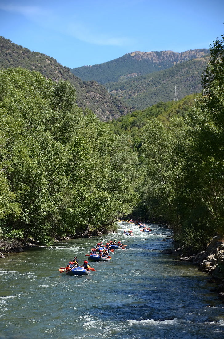 rafting, agua, balsa, Río, aventura, naturaleza, verano