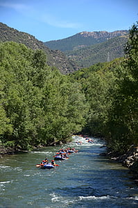 rafting, water, raft, river, adventure, nature, summer
