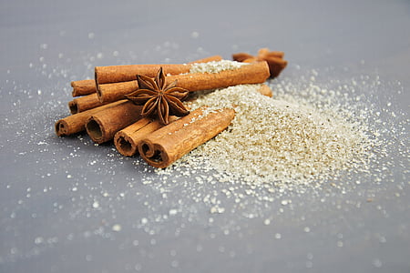 spices, anise, star anise, stars, cinnamon, cinnamon sticks, aroma