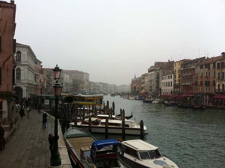 Itálie, lodě, Benátky, cestování, kanál, voda, budovy