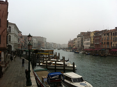 İtalya, tekneler, Venedik, seyahat, Kanal, su, binalar