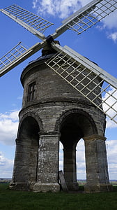 windmolen, veld, hemel