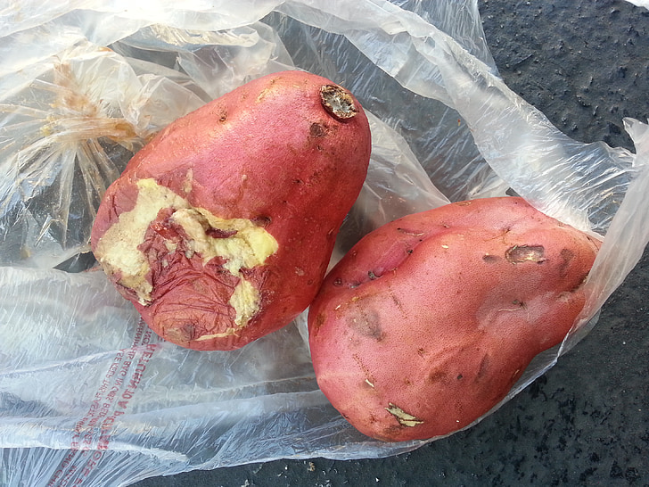 rotten sweet potatoes, japan market, exchange is not