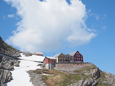 bergrestaurant, Mountain inn, Restaurant veranderen säntis, wijzigen van de säntis, Säntis, berg, Alpstein