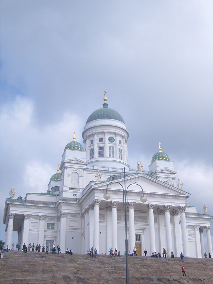 Suomija, Helsinkio, pastatas, Miestas, paminklas, istorija, baltas pastatas