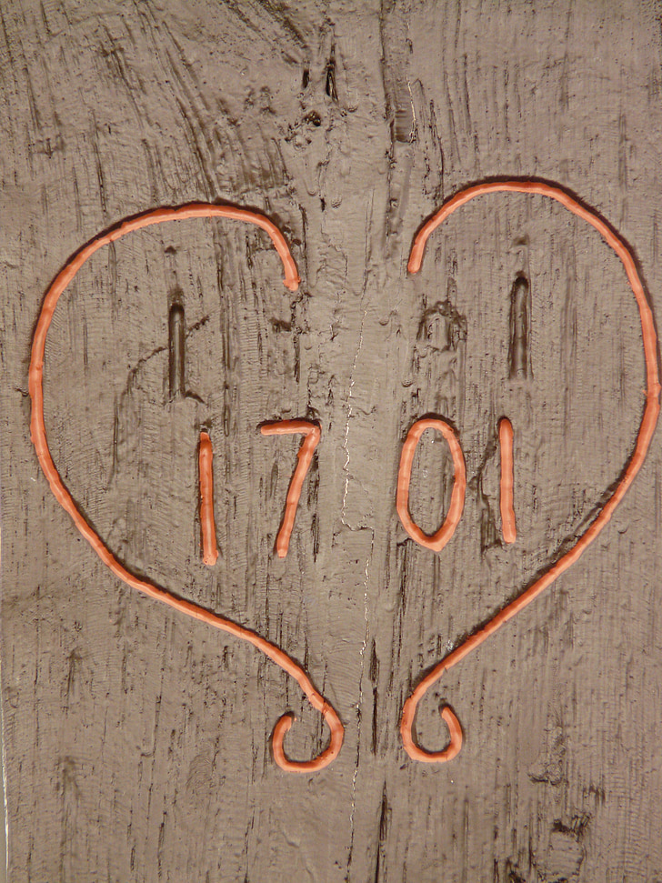 Rakkaus, sydän, Romance, vanha, 1701