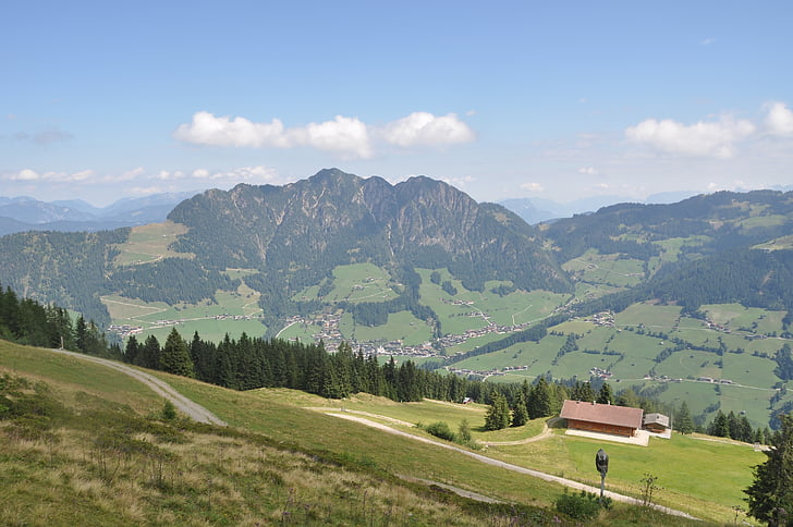 Austrija, Alpių, kalnai, Panoramos, Gamta, vasaros, kalnų peizažas