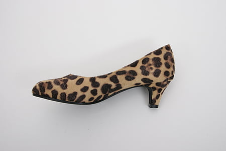 high heels, women's, shoe, leopard