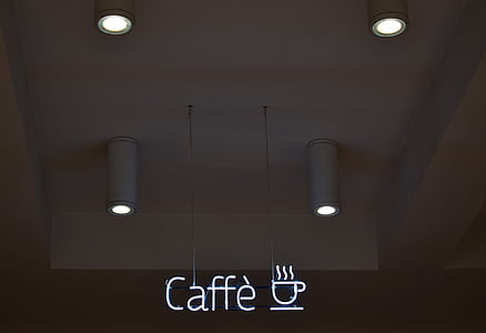 kaffehuset, Shop, Café, Store, Caffe, skyltning, ljus