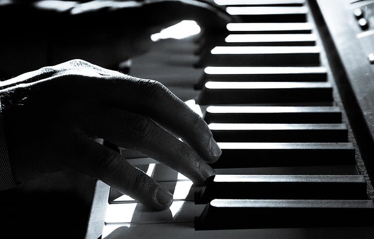 glazba, Alati, klavir, tipke, blagdan, koncert, ruke
