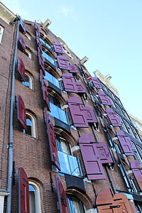 Дом, Амстердам, Нидерланды, История, Архитектура, окно, внешний вид здания