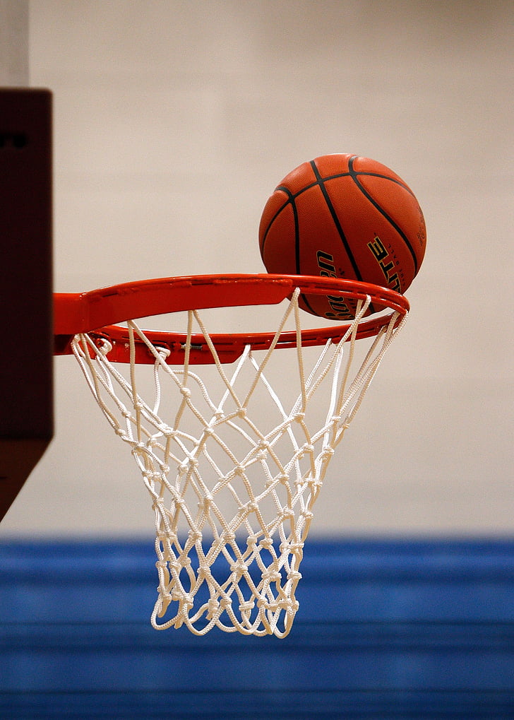 basketball, net, score, rim, hoop, ball, goal