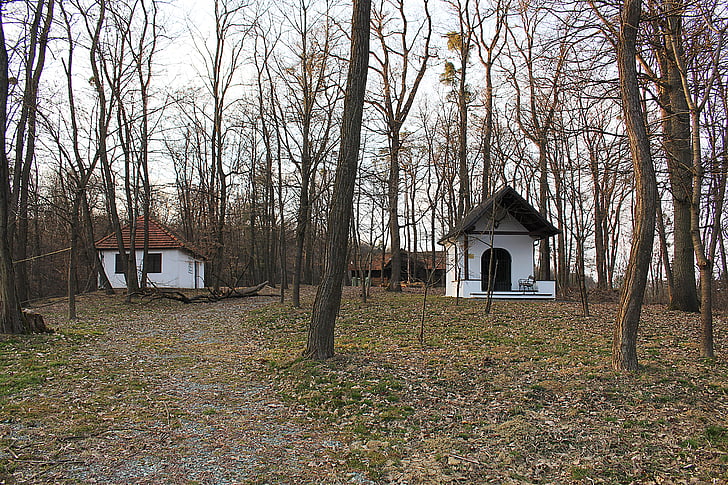 Lakások, kápolna, emlékmű, Memorial chapel, fa, építészet