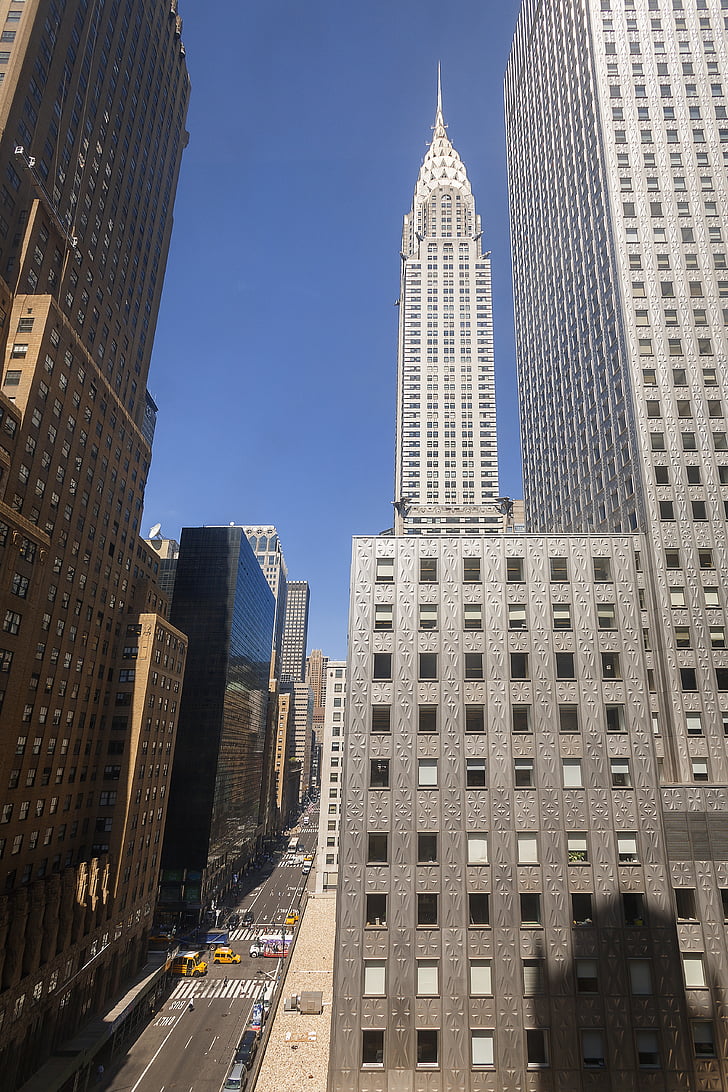 gebouw, Chrysler, Nieuw, York, kunst, Deco, Manhattan