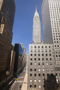 bygning, Chrysler, nye, York, kunst, Deco, Manhattan