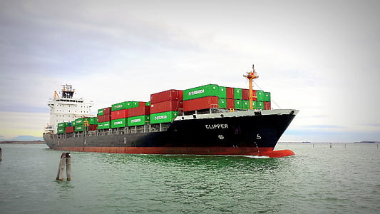 ship, merchant, port, freighter, cargo ship, porto, container