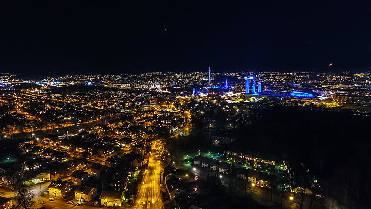 architecture, black, buildings, city, cityscape, dark, downtown