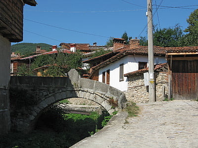 Bulgária, vila, Koprivshtitsa, aldeia de montanha, zona rural, arquitetura