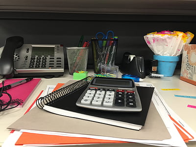 desk, organize, office space, organization, desk top, notebook, pen