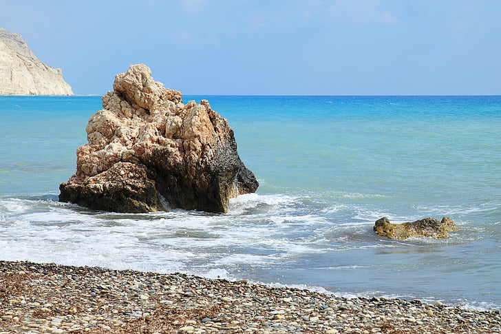 beach, blue, coast, nature, ocean, rock, rocks