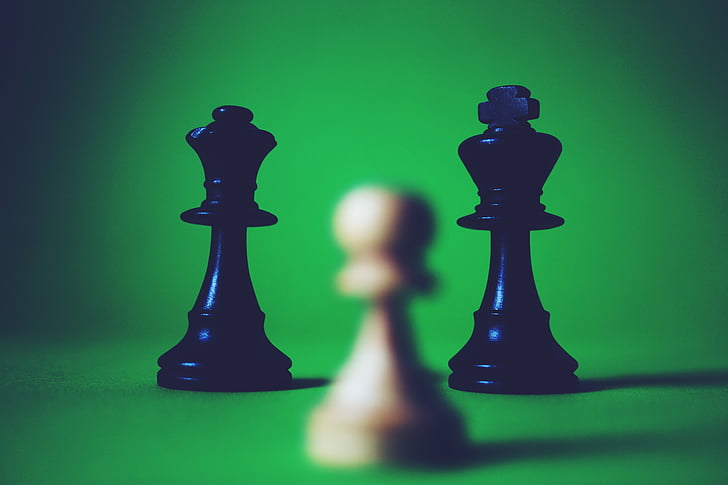 chess, chess pieces, depth of field, game, strategy, studio shot, chess piece